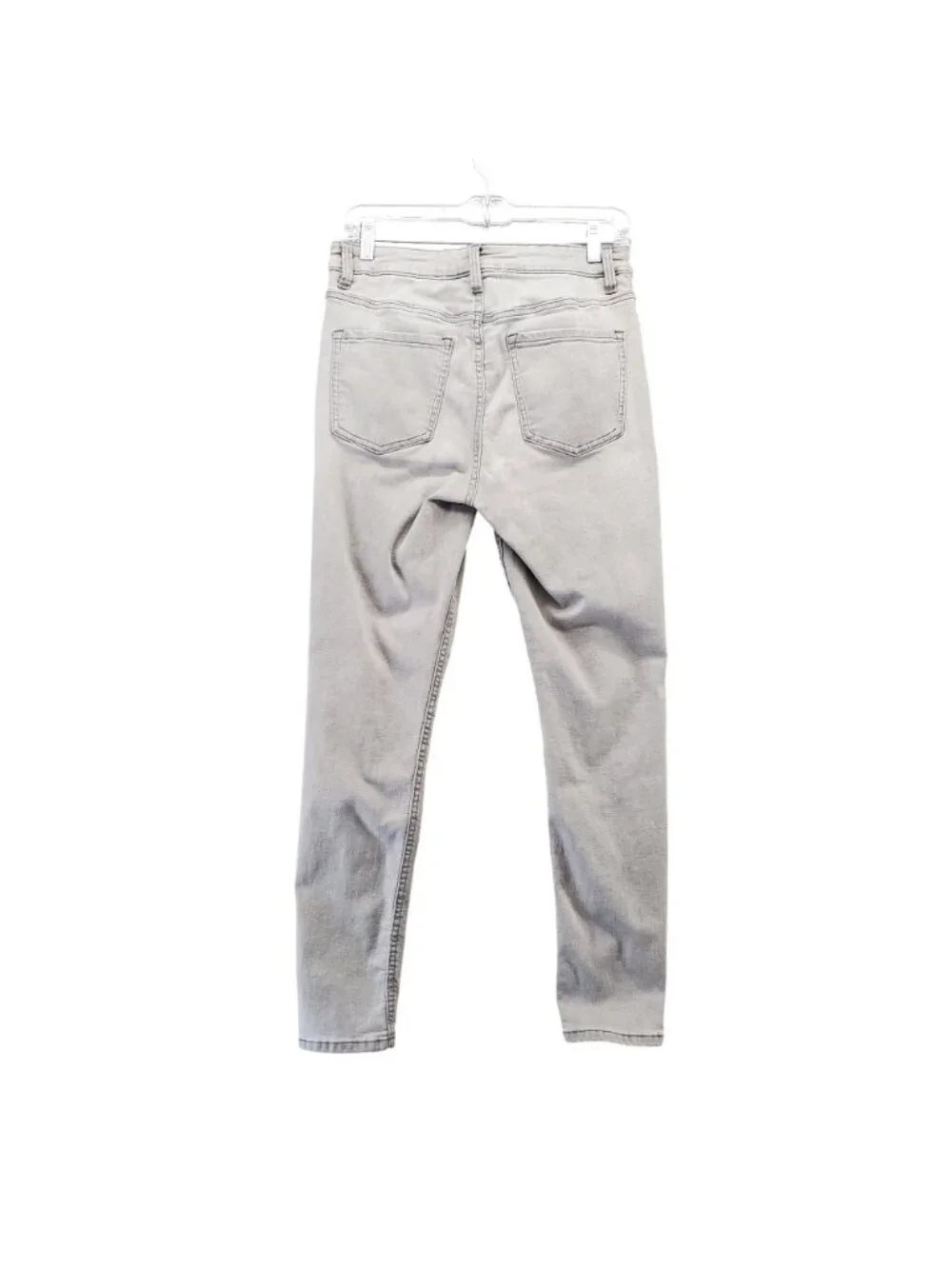 The Ivy Jeans Womens 12 Gray Skinny Cotton Blend Regular Fit Classic Style
